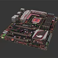 Modern Computer Motherboard Computer Motherboard High-end Motherboard 3d model