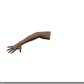 Man Displaying Extended Arms And Open Palms In Natural Hand Posture 3d model