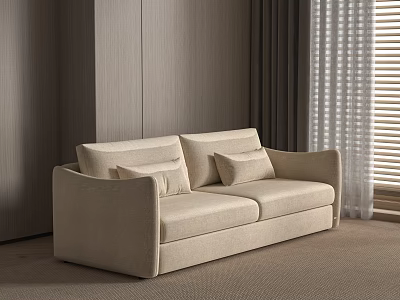 Modern Silent Double Sofa Kelsey Cloud Sofa Tofu Block Sofa Living Room Sofa 3d model