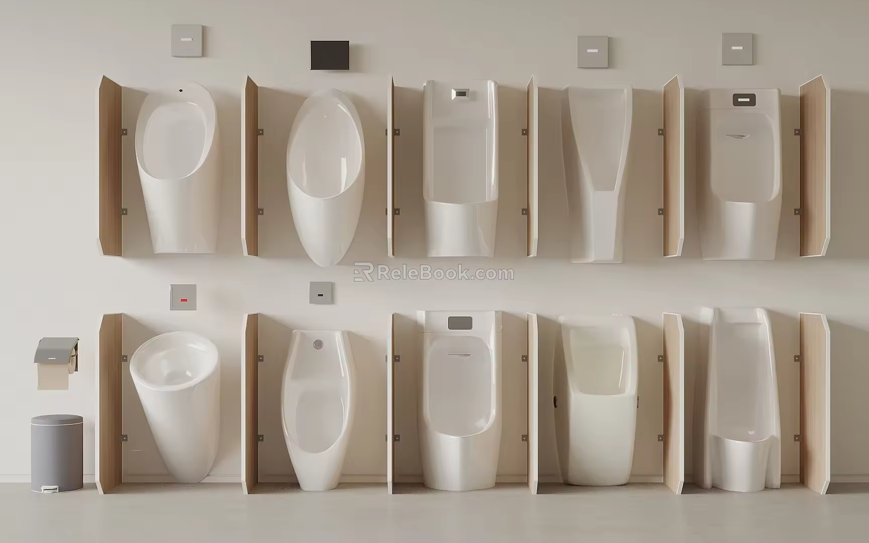 Urinal Intelligent Induction Trash Box 3d model