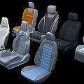 Assorted Colored Car Seats With Modern Styling And Comfortable Upholstery