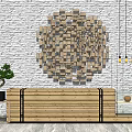 Modern reception desk Homestay reception desk 3d model