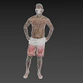 Modern Characters Western Men Static Characters Background Characters Realistic Characters Scanning Characters Beach Seaside Vacation Standing Posture 3d model