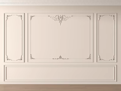 Elegant Decorative Plaster Molding With Ornate Patterns For Home Interior Walls 3d model