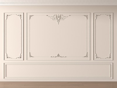 French plaster line plaster line sofa background 3d model