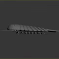 White Trilobite 3D Model On Dark Background With Segmented Exoskeleton And Long Antennae 3d model