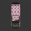Modified Racing Truck With Pink And White Floral Pattern And Roof Spoiler