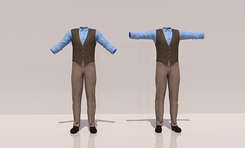 Suit Shirt Gown 3d model