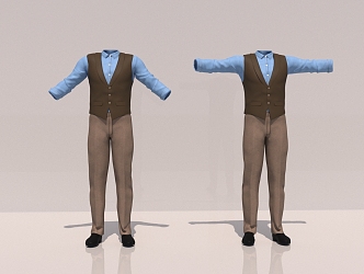 Suit Shirt Gown 3d model