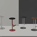 Modern Assorted Design Bar Stools with Black Red Wooden Metal Finishes