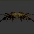 Fantasy Tree Creature With Wooden Body Multiple Limbs And Green Head