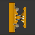 Yellow Snow Plow With Heavy Duty Steel Blade And Mounting Frame Structure