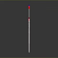 Decorative Sword With Red Blue Cross Guard And Silver Sharp Blade