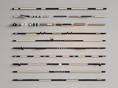 Downlights And Spotlights With Various Designs Sizes And Modern Metal Finishes 3d model