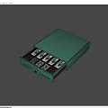 Light Blue Storage Box With Drawer Holding Spice Packets And Granules