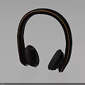 Modern Over Ear Headphones Featuring Black Body And Yellow Accent Stripes Design
