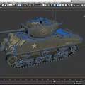 Vintage Military Tank With Turret Cannon Barrel Star Insignia And Tracks