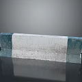 Durable Construction Block With White Central Area And Blue Side Panels