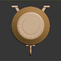 Golden Industrial Electric Motor With Heat Sink Ventilation And Metal Structure