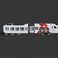 modern train light rail subway high-speed rail 3d model