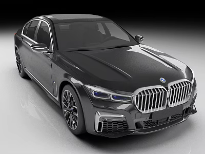 Black BMW Luxury Sedan With Sleek Design And Shiny Body 3d model