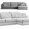 Modern Gray Sectional Sofa With Soft Plush Cushions And Chaise Lounge Design
