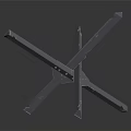 Military Vehicle Cross Shaped Metal Support Bracket Heavy Duty Mechanical Part