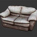 Multiple People Comfortable Beige Two Seater Sofa For Cozy Living Room Seating 3d model