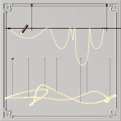 Modern chandelier 3d model