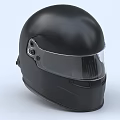 Black Full Face Motorcycle Helmet With Transparent Visor And Sleek Modern Design