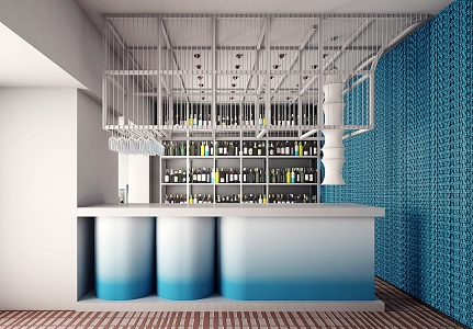 Modern Bar Wine Cellar 3d model