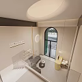 Modern Beauty Hair Salon Interior With Stylish Sofas Staircase And Ambient Lighting