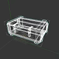 Weapon Storage Case Made Of Old Wooden Material With Metal Buckles And Straps