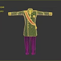 Game Movie Character Wearing Green Military Uniform With Red Sash Gold Badges And Arms Outstretched