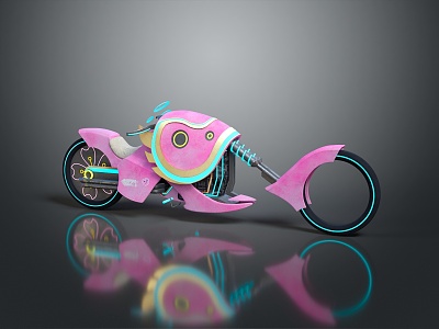 Modern Jet Motorcycle Sci-Fi Motorcycle Concept Motorcycle Flying Car 3d model