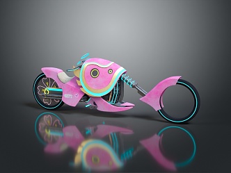 Modern Jet Motorcycle Sci-Fi Motorcycle Concept Motorcycle Flying Car 3d model