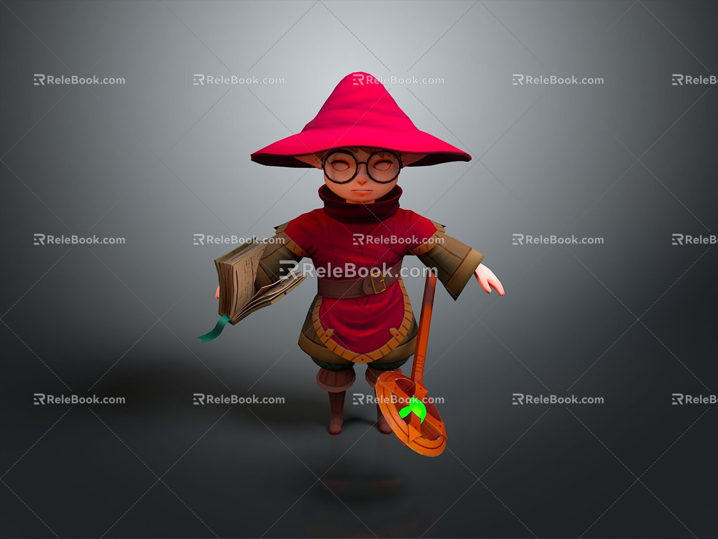 Female Elf Cartoon Witch Magic Witch Magic Girl Magician Elf Mage Warlock Wizard 3d model