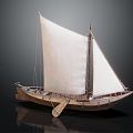 Modern Boat Sailing Boat Small Boat Fishing Boat Speedboat Single Boat Holiday Boat Single Boat 3d model