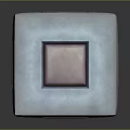 Metallic Cube Shaped Industrial Equipment With Square Openings And Top Cover