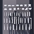 Gypsum Cornice Display Of Various Decorative Profiles And Shapes For Interior Design