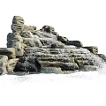Decorative Small Garden Ornament With Natural Stone Waterfall And Flowing Water