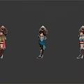 Male Fantasy Game Characters In Different Armor With Arms Outstretched