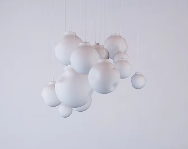 Modern chandelier glass chandelier 3d model