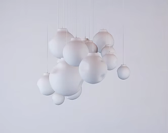 Modern chandelier glass chandelier 3d model