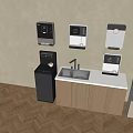 Direct drinking machine water dispenser pipeline machine water purifier wall hanging direct drinking machine tea bar machine tea cabinet 3d model