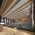 Multi-functional hall meeting room 3d model