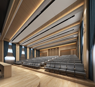 Multi-functional hall meeting room 3d model