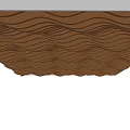 Elegant Wooden Ceiling with Wave Pattern Design for Modern Home Interiors 3d model