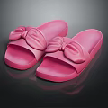 Fashionable Women's Pink Bowknot Slippers Soft Sole Casual Daily Wear Shoes