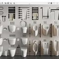 Modern Bathroom Toilet Designs With Various Fixtures And Accessories